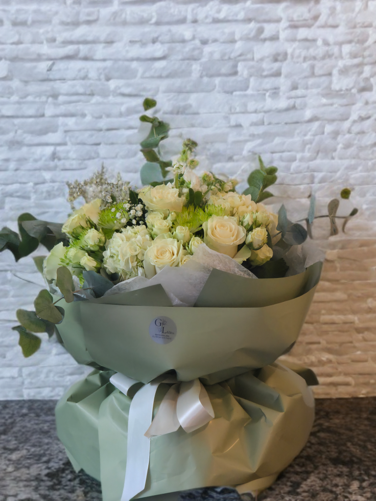 Elegant Ivory Garden Bouquet | Luxury Flowers in Sacramento