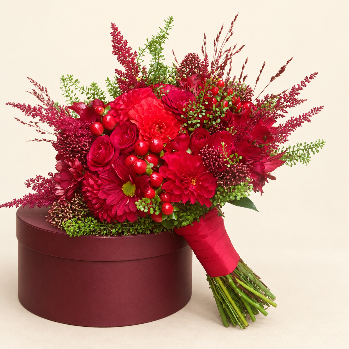 Crimson Romance Bridal Bouquet